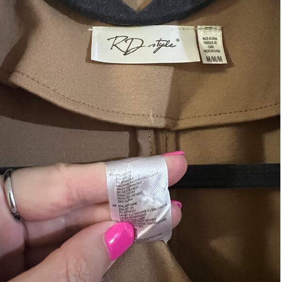 RD Style (M) Alexis Oversized Button Cuff 2 Pocket Long Sleeve Blazer Stitch Fix - Picture 11 of 14